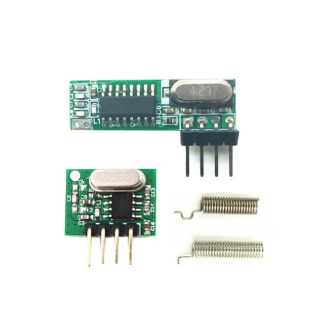 433Mhz Superheterodyne RF Receiver Transmitter Module DIY Electronic Components Kit with Antenna for Remote Controls ASK Kits