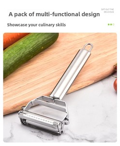 Wholesale Kitchen <b>Vegetable</b> Peeler Stainless Steel Potato Slicer Korean Carrot Grater Shredder Multifunctional <b>Fruit</b> Veggie - Product Image 4