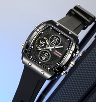Jam Tangan Digital Sport SKMEI 2602 Desain Baru Dual Time Chronograph dengan Alarm, Tali Silikon, Modis