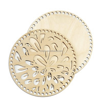 Panier en bois au crochet Base inférieure ovale ronde au crochet Base en bois pour bricolage artisanat tricot tissage fournitures décoration de la maison