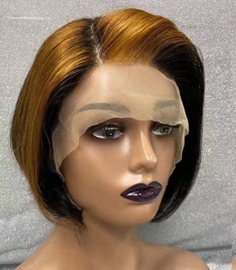 T Part <strong>Wig</strong> 10A Grade <strong>Short</strong> Human Hair <strong>Wigs</strong> Hot Sale Colored Pixie Cut Human Hair <strong>Wigs</strong> - Product Image 1