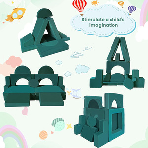 Giving Tree Modular <b>Kids</b> <b>Sofa</b> Building Blocks 17-Piece Set For Children Age 3+ Educational Play Furniture - Product Image 2