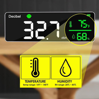Sonometre rechargeable avec stockage de données, mesure du bruit, de la température et de l'humidité, sonometre mural pour studio, maison, usine