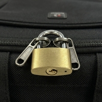 Cadenas en laiton de type arc de 25 mm, bords arrondis, petit cadenas de sécurité pour armoire, bagages, sacs et tiroirs