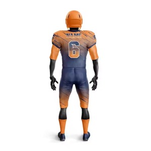 Uniformes de Fútbol Americano al por Mayor, Nuevo Diseño, Conjuntos Personalizados, Color Sólido, Impresos, Transpirables, de Secado Rápido, 100% Poliéster - Product Image 5