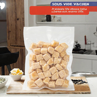 Rouleau de sacs sous vide - Plastique PE micro-ondable avec surface gaufrée pour salades, aliments pour bébés et plus encore