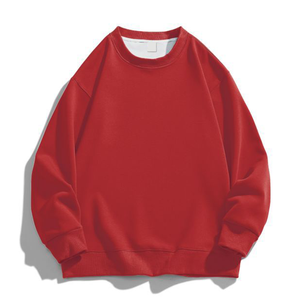 Mossy Women's Sweatshirt 350g Pure Cotton Loose Fit Crew Neck Solid Color <b>Japanese</b> Korean Style Autumn Winter Wear - Product Image 4