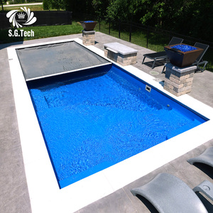 <span class=keywords><strong>Cubierta</strong></span> <span class=keywords><strong>para</strong></span> <span class=keywords><strong>Piscina</strong></span> <span class=keywords><strong>de</strong></span> PVC Water Crown con Compartimento <span class=keywords><strong>para</strong></span> Residuos <span class=keywords><strong>de</strong></span> Fácil Acceso, Sistema <span class=keywords><strong>de</strong></span> Rieles Auto Click, Cubre Completamente Piscinas Irregulares - Product Image 1