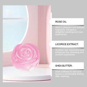 Savon nettoyant à l'huile essentielle de rose, doux, confortable, soyeux et rafraîchissant, savon quotidien pour le corps et la peau. - Product Image 4