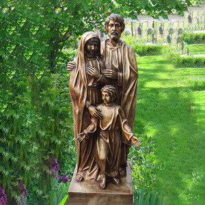 Sculpture religieuse personnalisée en laiton et bronze Pieta Vierge Marie et Jésus pour extérieur, jardin, parc urbain, église, à vendre - Product Image 4