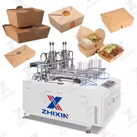 Automatic Disposable Paper Carton Forming Machines Fast Food Container Lunch Box Making Machine