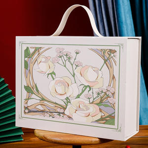 กล่องของขวัญลายดอกคาเมลเลียการ์ตูนเซเลบริตี้สำหรับงา<span class=keywords><strong>น</strong></span>แต่งงา<span class=keywords><strong>น</strong></span>ลูกกวาดสุดสร้างสรรค์กล่องใส่มือแข็ง - Product Image 2