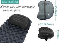 Oreiller de voyage en plein air portable ultra-léger Oreiller de camping gonflable imperméable Sommeil confortable