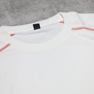 เสื้อยืดผู้ชายไซส์ใหญ่สีขาว ปักโลโก้ตามสั่ง คอโอ แขนสั้น ผ้าคอตตอนถัก สไตล์ลำลอง - Product Image 5