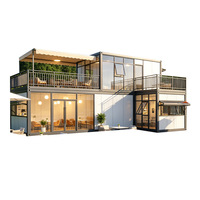 Maison préfabriquée en conteneur, maison en conteneur modifiée, villa miniature moderne, célèbre sur internet, cabane mobile de glamping