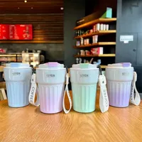 500ml Portable mode acier inoxydable 304 tasse à café couleur changeante conception voiture Thermos tasse voyage tasse thermique pour cadeaux