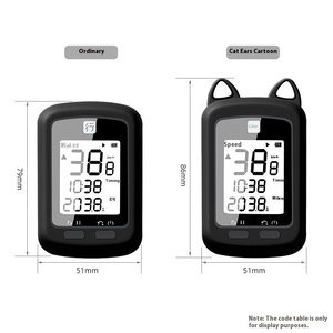 TOOPRE penutup pelindung komputer, penutup pelindung silikon tahan air untuk <span class=keywords><strong>MTB</strong></span> ukuran kecil tahan jatuh telinga kucing kartun XOSS G - Product Image 4