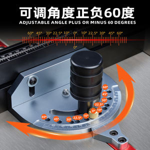 टेबल देखा माइक्रो एडजस्टेबल फ्लिप स्टॉप और एक्सटेंडेबल फिट 3/8 एक्स 3/4 "टी स्लॉट के लिए" टी स्लॉट - Product Image 5