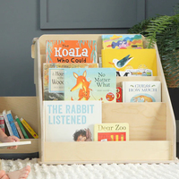 Étagère à livres en bois moderne d'inspiration Montessori avec tiroir dissimulé, bibliothèque orientée vers l'avant, armoires pour tout-petits, préscolaire, garderie, chambre d'enfant