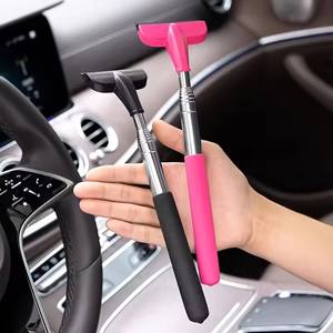 Limpiacristales telescópico portátil para coche, herramienta de limpieza de cristales para ventanas de coche, espejo de mano para lluvia - Product Image 2