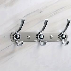 Multifunctional Stainless Steel Eco-Friendly Wall Mounted Row <b>Hooks</b> <b>Towel</b> <b>Hooks</b> Clothes Bathroom Kitchen Seamless Nail-Free Coat - Product Image 4