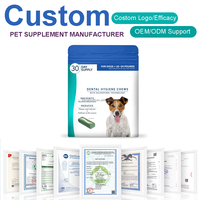 Vente en gros OEM – Friandises à mâcher souples pour l'hygiène dentaire canine, formule Delmopinol, favorisent la santé bucco-dentaire, haleine fraîche, absorption rapide, complément alimentaire pour animaux de compagnie