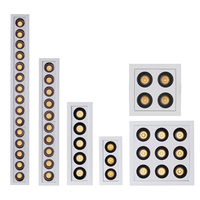 Lampe LED encastrée carrée 9W à grille, moderne, en aluminium, pour intérieur, centre commercial, bureau, magasin, économie d'énergie