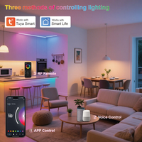 SXZM Smart WiFi Mesh LED Strip Light Controller 6A Courant de sortie Gradateurs 5-en-1 pour Bluetooth Tuya App Télécommande vocale