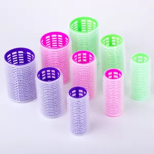 Hot Selling 18Pcs Hairdressing DIY Tools Small Medium Lager Self Grip Holding Roller Set Nylon Curl Plastic Hair Rollers