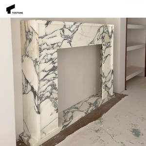 Toboneコンサイス天然アラベスカートコルキア大理石の暖炉周囲装飾用リビングルームヴィラインテリア - Product Image 1