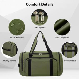 Men's 45L <b>Convertible</b> Weekender Travel Bag Large Duffel for Gym Sports Multipurpose Garments Carry on <b>Backpack</b> Bags - Product Image 4