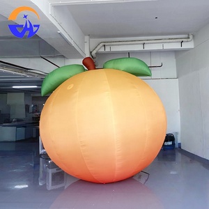 Nông dân thị trường quầy Bar chiếu sáng sân khấu đạo cụ quảng cáo; mô hình không khí trái cây màu cam hồng; mô hình không khí đào vàng bơm hơi - Product Image 4