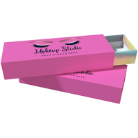 Logo personnalisé de luxe 3d vison rose vide cils en papier cils presse sur faux ongles boîtes d'emballage couvercle et boîte-cadeau de base