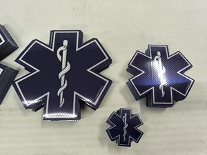 Set <span class=keywords><strong>di</strong></span> Segnali Medici d'Emergenza per Ospedali, Stelle della <span class=keywords><strong>Vita</strong></span> Riflettenti in Alluminio per Guida Stradale e Strutture Mediche - Product Image 1