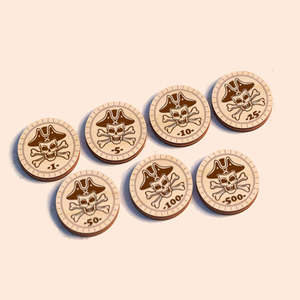 Monete Pirata Personalizzate con Numeri, Monete in Legno, Gioco Matematico per Bambini da 2 a 4 Anni e da 5 a 7 Anni Begreen - Product Image 2