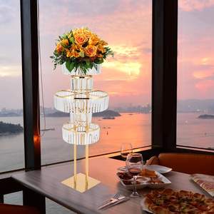 ขาตั้งดอกไม้โลหะแข็งแรงและมีสไตล์พร้อมโครงสร้างเสริมสำหรับกระถางต้นไม้ในร่มอุปกรณ์จัดแสดงและตกแต่งงานในอาคาร - Product Image 5