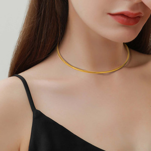 Collana Girocollo da Donna in Acciaio Inossidabile Placcato Oro 18K Stile Europeo e Americano - Product Image 6
