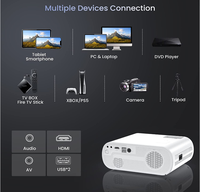 Mini Projecteur natif 1080P Full HD BT WiFi 5G Projecteur de film Portable en plein air Compatible avec ordinateur Portable TV Stick, Xbox, PS5