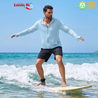 Haut de protection solaire à capuche pour homme, marque privée, UPF 50+, séchage rapide, pour la natation et la pêche, service OEM ODM