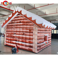 Decoración gigante inflable Navidad Santa tienda impermeable fácil configuración al aire libre