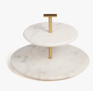 Premium Quality Marble <b>Cake</b> <b>Stand</b> with 2-<b>Tier</b> Polished Surface Shape Handmade Trendy Designed Dishwasher Safe for <b>Cake</b> Display - Product Image 5