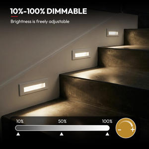 Lámpara de Jardín Empotrada de Aluminio IP65 de 4W, Diseño Nuevo de Fábrica, Luz Exterior Impermeable para Pared, <span class=keywords><strong>Escaleras</strong></span> y Escalones, LED Regulable - Product Image 4