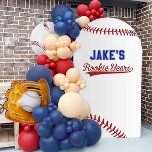 Fondo personalizado de 8 pies Spandex Stock Photo Arch cubierta impresa personalizada para bodas aniversario fiestas de cumpleaños decoración de pared - Product Image 5