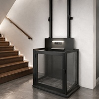 Ascenseur hydraulique résidentiel personnalisé pour villa semi-fermée avec cabine, pour maison privée, installation intérieure/extérieure