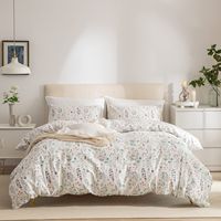 100% coton frais jardin Floral Queen housse de couette ensemble 3 pièces literie de haute qualité pour lits Queen Size