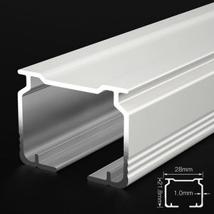 Système de rail de rideau métallique simple pour rideaux plissés en S industriels, avec cordons de tirage et supports - Product Image 2
