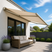 Auvent pliant en aluminium YaShenJi, motorisé, rétractable, imperméable, télécommande, montage mural, moderne, pour l'ombrage du jardin