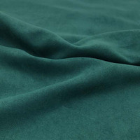 Tissu en daim élastique tricoté en polyester brossé, combinaison en spandex extensible pour vêtements, tricot faux polyester