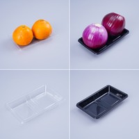 Barquette en plastique jetable en PET pour l'emballage de fruits et légumes frais, personnalisable, blanche