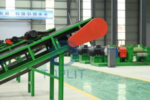 Déchiqueteuse de pneus semi-automatique-Production de miettes de caoutchouc à haute efficacité avec noyau de roulement de moteur pour le recyclage - Product Image 2